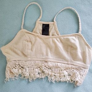Full tilt cream lace bralette